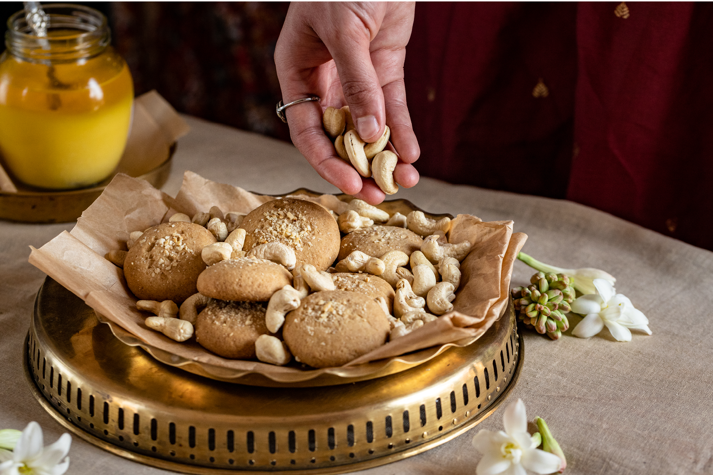 Make Your Office Diwali Extra Special With Gift Baskets of Crunchy Cashew Nut Butter Cookies