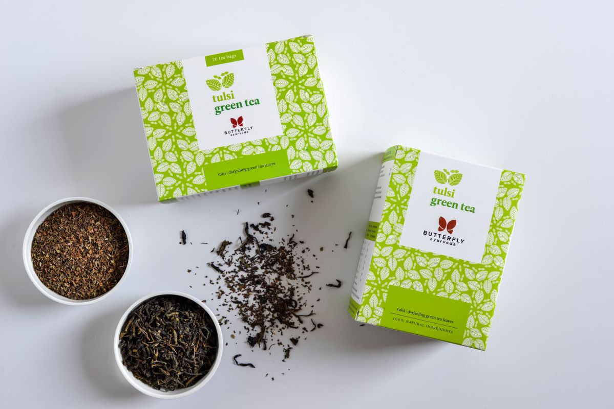Try Butterfly Ayurveda’s Tulsi Green Tea, Available in a Pack of 20 Tea Bags