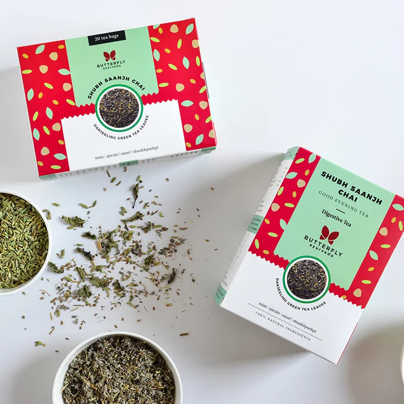 Evening Green Tea Butterfly Ayurveda