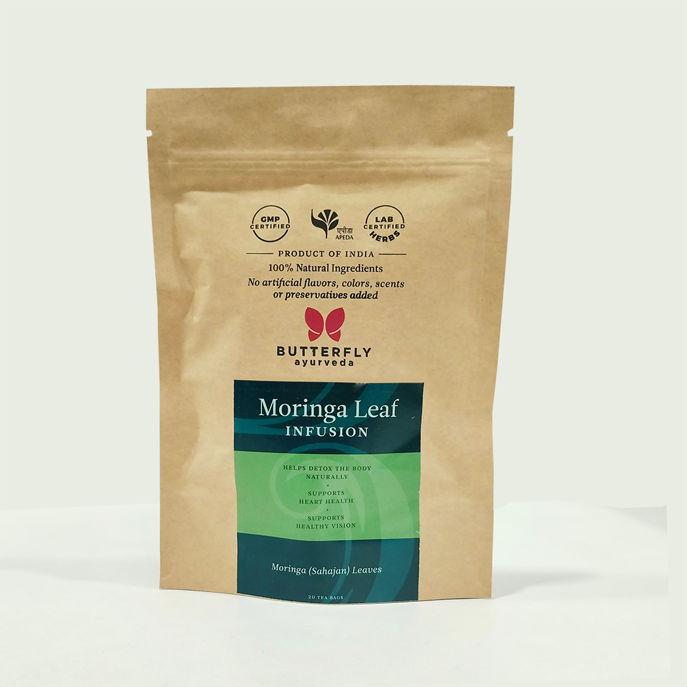 thumbnail image 2 of Lotus Today Moringa Herbal Green Tea - 100g, Caffeine Free For Energy & Mood 2 of 6